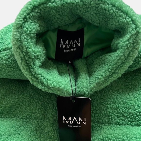 Green Sherpa /fleece puffer vest 💚 - Picture 2 of 2